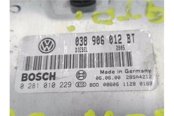 Recambio de centralita para seat leon (1m1) 1.9 tdi referencia OEM IAM 038906012BT 0281010229 