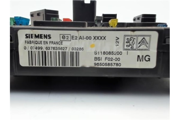 Recambio de caja fusibles/rele para citroen c3 1.4 hdi 16v exclusive referencia OEM IAM 9650585780  