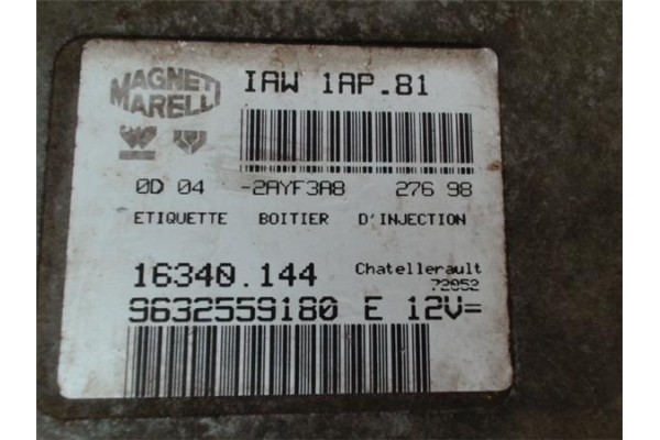 Recambio de centralita para peugeot 106 (s2) 1.4 i referencia OEM IAM 9632559180 16340144 