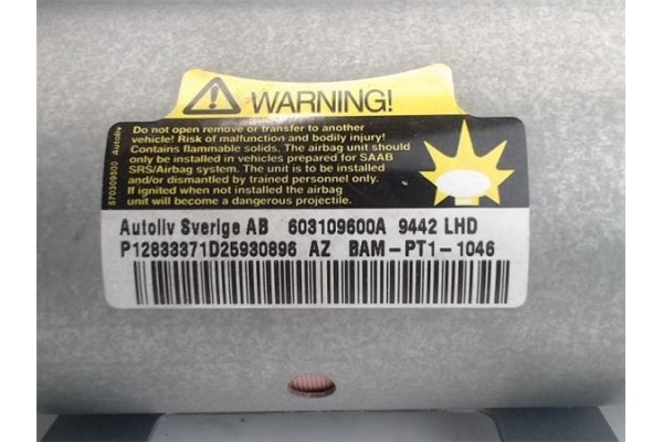 Recambio de airbag salpicadero para saab 9-3 cabriolet 2.0 t referencia OEM IAM 12833371  