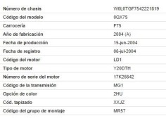 opel zafira a del año 2004