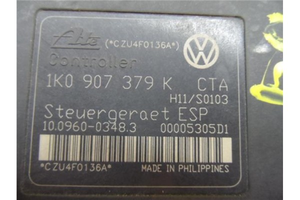 Recambio de nucleo abs para audi a3 (8p1) 2.0 tdi attraction referencia OEM IAM 1K0907319K  
