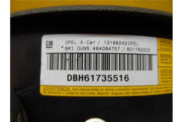 Recambio de airbag volante para opel meriva 1.6 referencia OEM IAM 13188242  