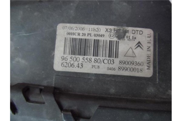 Recambio de faro delantero dcho para citroen c5 berlina 2.0 hdi (rcrhrh) referencia OEM IAM 9650055880  