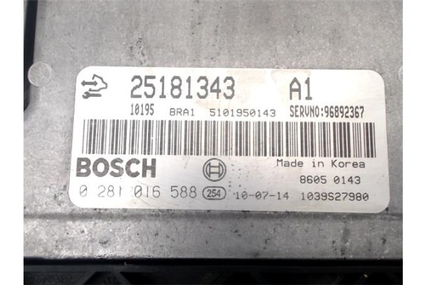 Recambio de centralita para chevrolet captiva 2.0 d referencia OEM IAM 25181343 0281016588 