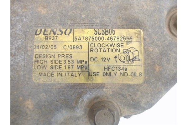 Recambio de compresor aire acond. para fiat ii panda (169) 1.2 referencia OEM IAM 46782669 5A7875000 