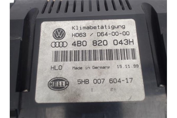 Recambio de mandos climatizador para audi a6 berlina (4b2) 2.5 tdi referencia OEM IAM 4B0820043H 5HB00760417 