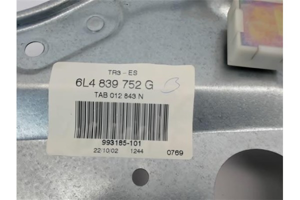 Recambio de elevalunas electrico trasero derecho para seat ibiza (6l1) 1.4 stylance referencia OEM IAM 6L4839752G 6L4839756E 
