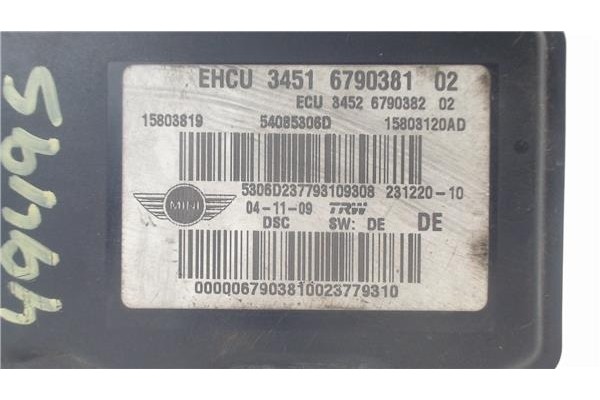 Recambio de nucleo abs para mini mini (r56) 1.6 cooper d referencia OEM IAM 34516798847 3451679038102 