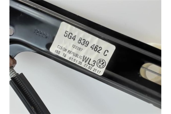 Recambio de mecanismo elevalunas trasero derecho para volkswagen golf vii (5g1/be1) 1.4 advance bluemotion tech. referencia OEM 