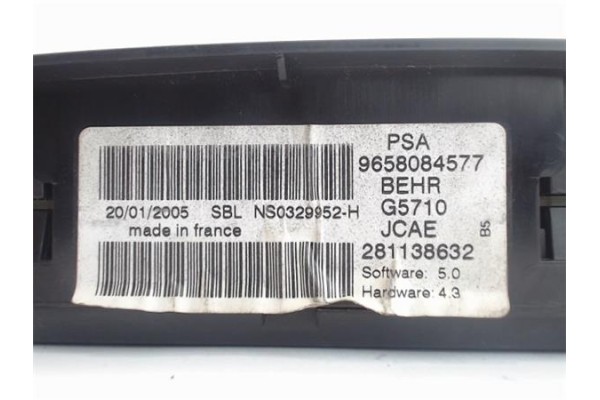 Recambio de mandos climatizador para citroen c4 coupe 1.6 vtr plus referencia OEM IAM 6451SP 9658084577 