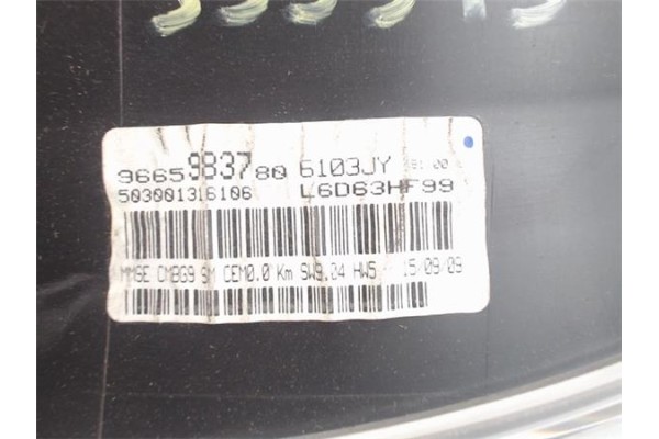 Recambio de cuadro completo para citroen berlingo furgón 1.6 hdi 90 referencia OEM IAM 9665983780  