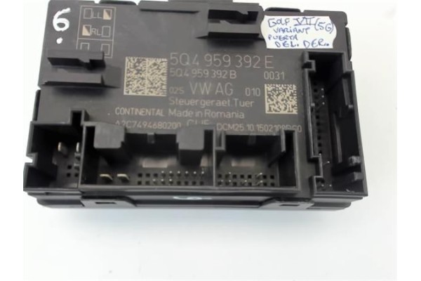 Recambio de centralita cierre para volkswagen golf vii (5g1/be1) referencia OEM IAM 5Q4959392E  
