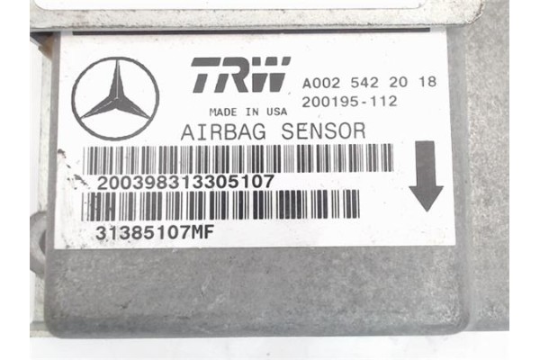 Recambio de centralita airbag para mercedes-benz clase m (bm 163) 3.2 320 (163.154) referencia OEM IAM A0025422018  