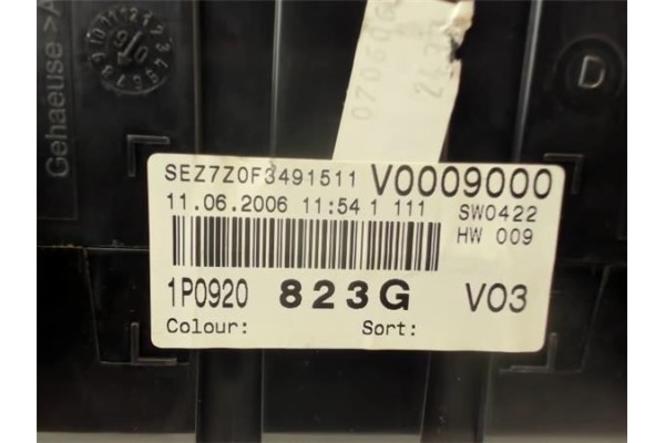 Recambio de cuadro completo para seat leon (1p1) referencia OEM IAM 110080280027 1P0920823G 