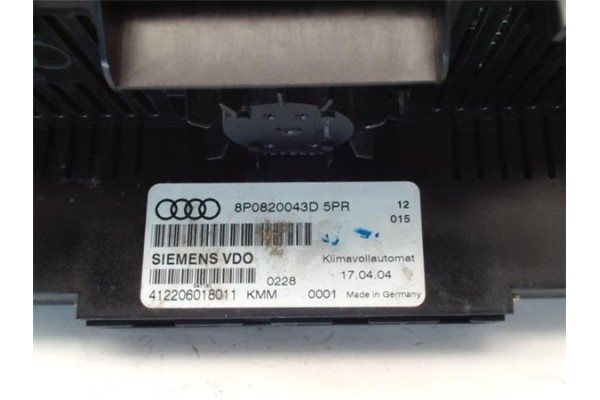 Recambio de mandos climatizador para audi a3 (8p) 1.9 tdi ambiente referencia OEM IAM 8P0820043D5PR 412206018011KMM 