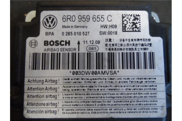 Recambio de centralita airbag para seat ibiza berlina (6j5) 1.4 copa referencia OEM IAM  0285010527 