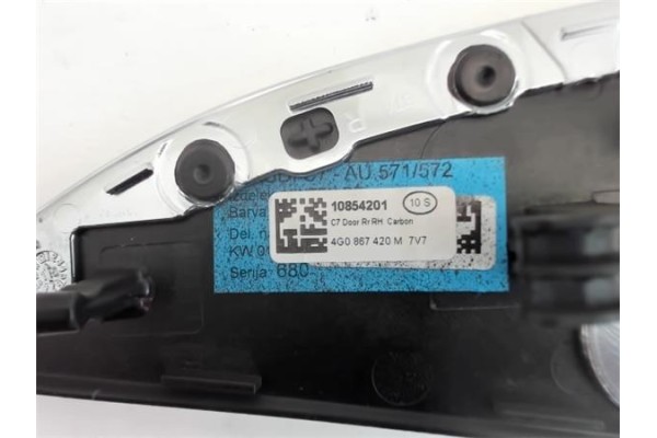 Recambio de moldura puerta trasero derecha para audi s6 berlina (4gc) 4.0 tfsi quattro referencia OEM IAM 4G0867420M 10854201 