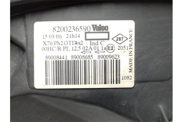 Recambio de faro delantero izquierdo para renault kangoo i (f/kc0) referencia OEM IAM 8200236590 89008441 2601000Q0L , NISSAN | 