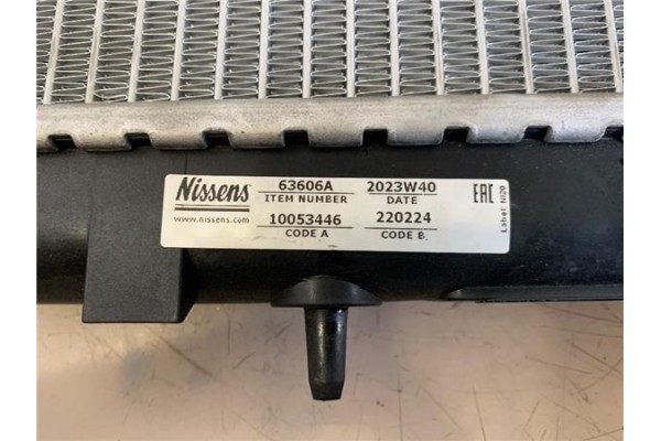 Recambio de radiador agua para peugeot 307 break / sw (s1) 2.0 hdi 135 referencia OEM IAM 1691073980 63606A 