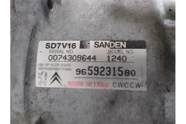 Recambio de compresor aire acond. para peugeot partner furgón (5) 1.9 d referencia OEM IAM 9659231580 1240 6453JN , CITROËN | 64