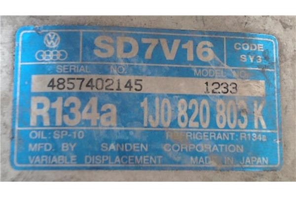 Recambio de compresor aire acond. para volkswagen bora berlina (1j2) 1.9 conceptline referencia OEM IAM 1J0820803N  