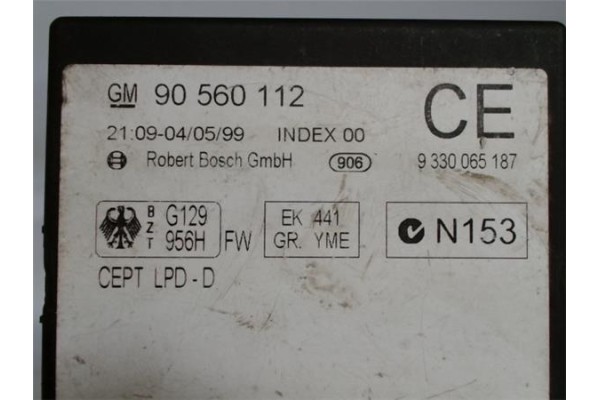 Recambio de centralita cierre para opel astra g berlina 1.6 sport referencia OEM IAM 90560112 93330065187 