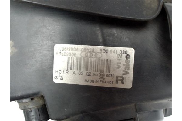 Recambio de faro delantero dcho para audi a4 berlina (b5) referencia OEM IAM 8D0941030 67629605 8D0941030B , AUDI | 8D0941004A ,