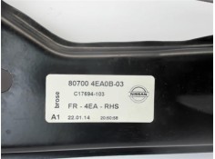 Recambio de mecanismo elevalunas delantero derecho para nissan qashqai ii (j11e) referencia OEM IAM 807004EA0B03  