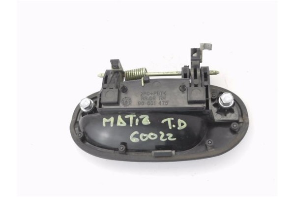 Recambio de maneta exterior trasero derecha para chevrolet matiz 1.0 lpg referencia OEM IAM 96601473  