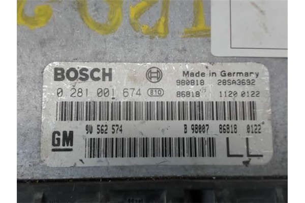 Recambio de centralita para opel astra g berlina referencia OEM IAM 0281001674 90562574 