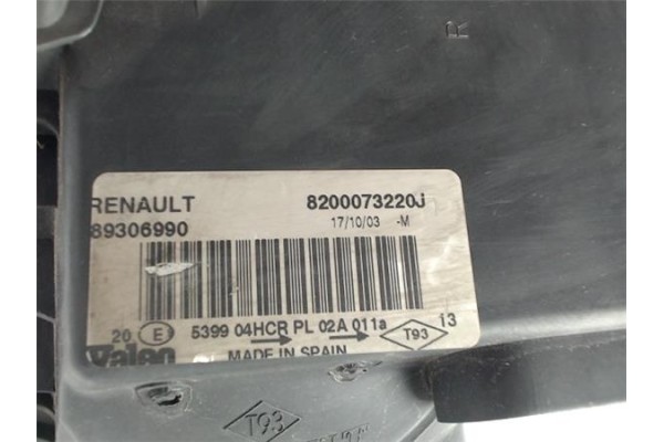 Recambio de faro delantero izquierdo para renault megane ii berlina 5p referencia OEM IAM 8200073220J 89306990 