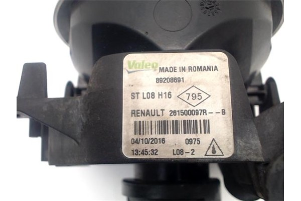 Recambio de faro antiniebla izquierdo para renault megane iv berlina 5p 1.2 experience referencia OEM IAM 261500097R  