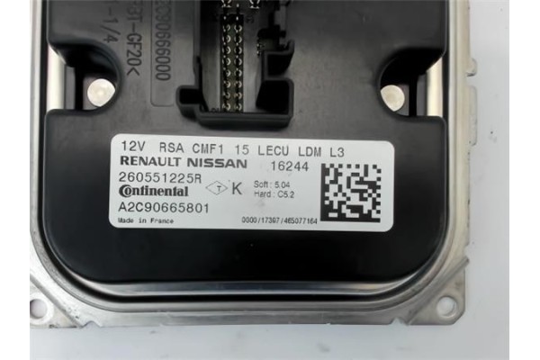 Recambio de centralita para renault clio iv 0.9 limited referencia OEM IAM 260551225R A2C90665801 