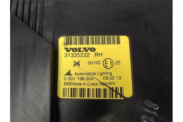 Recambio de faro delantero dcho para volvo v50 familiar 2.0 d referencia OEM IAM 31335222 0301198204 30698886 , VOLVO | 31213185
