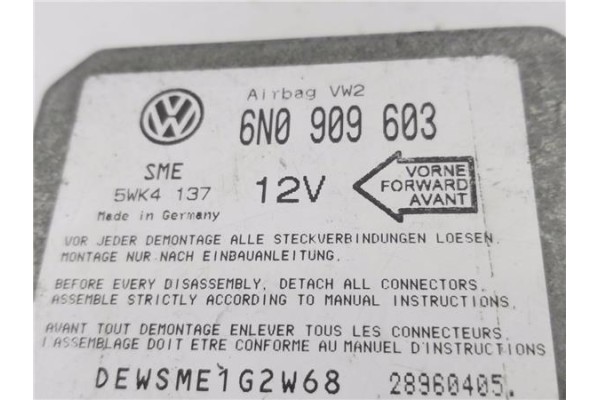 Recambio de centralita airbag para seat toledo (1l) 1.9 tdi referencia OEM IAM 6N0909603 5WK4137 