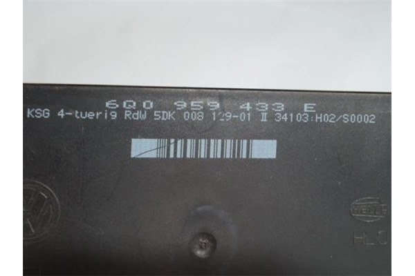 Recambio de centralita para volkswagen polo iv (9n1) 1.4 trendline referencia OEM IAM 6Q0959433E 5DK008129 