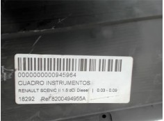 Recambio de cuadro instrumentos para renault scenic ii (jm) 1.5 dci (jm02, jm13) referencia OEM IAM 8200494955A  