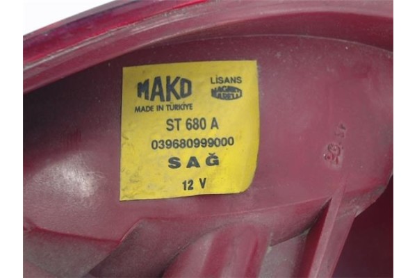 Recambio de piloto trasero derecho para renault megane i fase 2 coupe (da...) referencia OEM IAM 039680999000 ST680A 