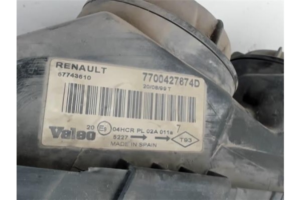 Recambio de faro delantero izquierdo para renault megane i fase 2 berlina (ba0) referencia OEM IAM 7700427874D 67743610 