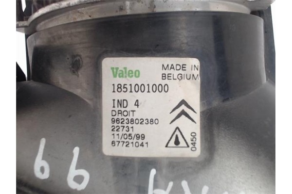 Recambio de faro antiniebla derecho para citroen xsara berlina referencia OEM IAM 1851001000 67721041 