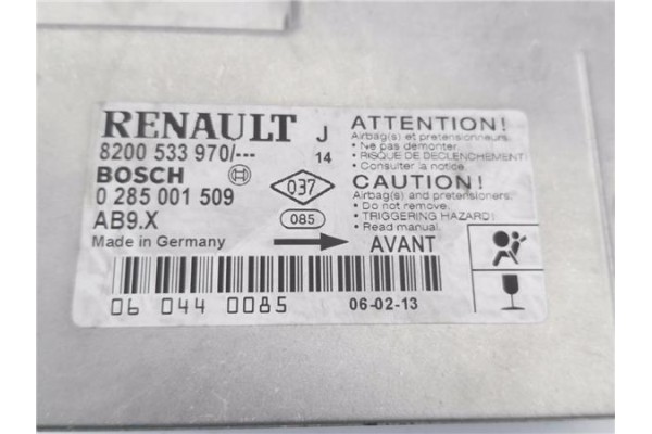 Recambio de centralita airbag para renault modus i 1.5 dci (fp0f, jp0f) referencia OEM IAM 8200533970  