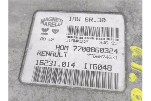 Recambio de centralita para renault clio i fase i / ii (b/c57) 1.1 referencia OEM IAM 7700860324 IAW6R30 