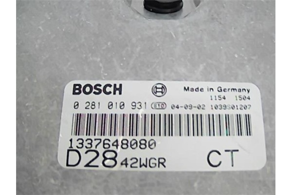 Recambio de centralita encendido para peugeot boxer furgón (230l) 2.8 hdi referencia OEM IAM 1337648080 0281010931 