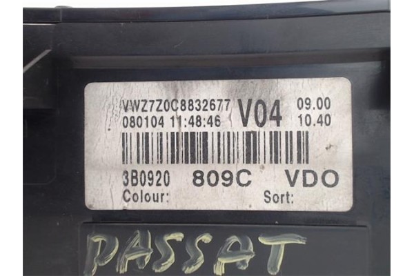 Recambio de cuadro completo para volkswagen passat berlina (3b3) 1.9 tdi referencia OEM IAM VWZ7Z0C8832677  