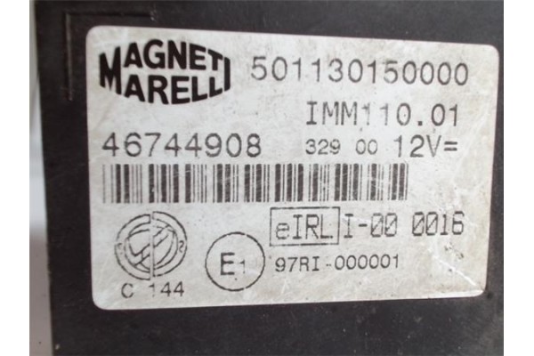 Recambio de centralita para fiat brava (182) 1.9 jtd 105 / 100 clima referencia OEM IAM 46744908 501130150000 