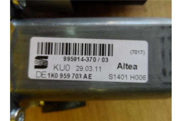 Recambio de mecanismo elevalunas trasero izquierdo para seat altea xl (5p5) 1.6 tdi referencia OEM IAM 1K0959703AE  