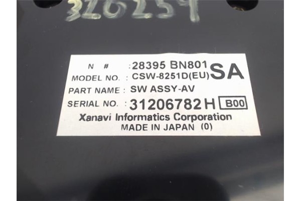 Recambio de mandos climatizador para nissan almera (n16/e) referencia OEM IAM 28395BN801  