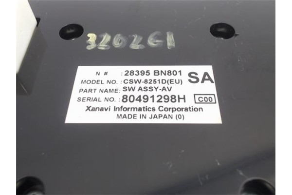 Recambio de mandos climatizador para nissan almera (n16/e) referencia OEM IAM (28395BN801)  