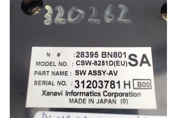 Recambio de mandos climatizador para nissan almera (n16/e) referencia OEM IAM 28395BN801  